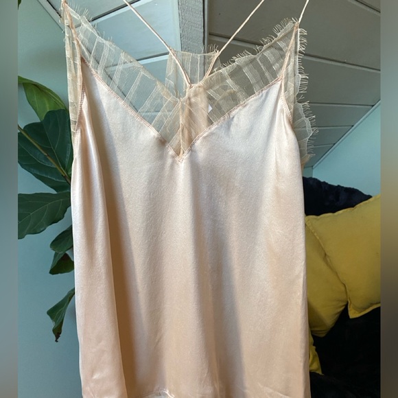 IRO Silk Berwyn Lace Camisole 44 Cream - Picture 3 of 9